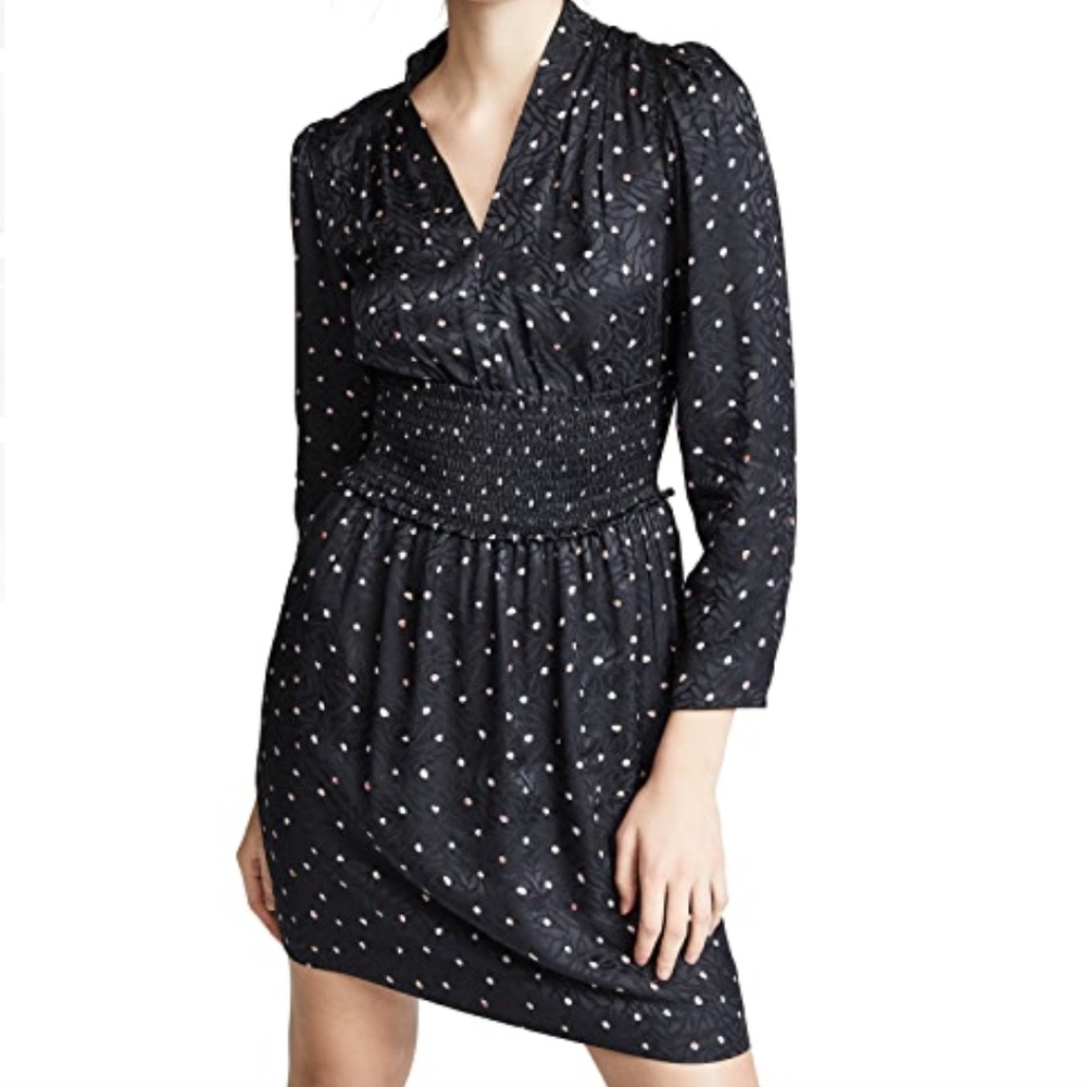 NWT Rebecca Taylor Long Sleeve Paint Dot Dress 10 - Picture 4 of 7